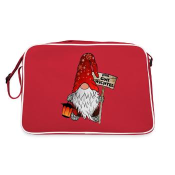 Grüß Gott Wichtel – Bavarian Christmas Gnome - Retro Bag - red/white - Back