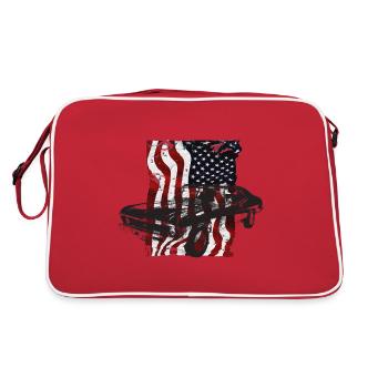 Muscle Car USA America - Retro Bag - red/white - Back