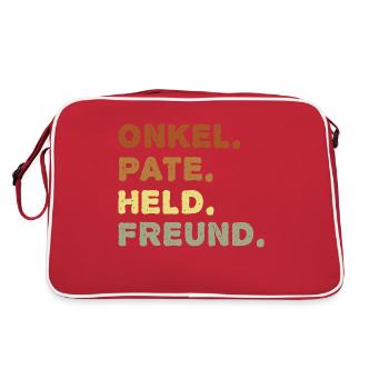 Firmpate Geschenk Firmpate Firmung Patenonkel Pate - Retro Tasche - Rot/Weiß - Hinten