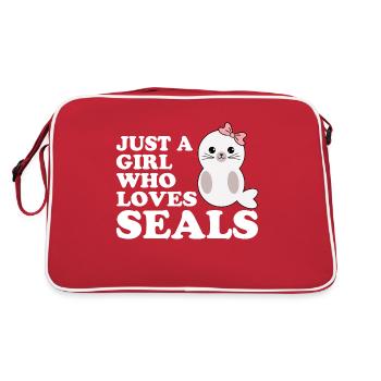 Phoque phoque fille cadeau chien sceau - Sac Retro - rouge/blanc - Dos