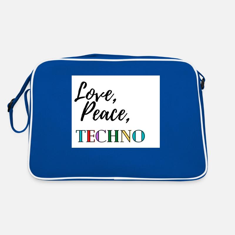 Amour, paix, techno Sac Retro
