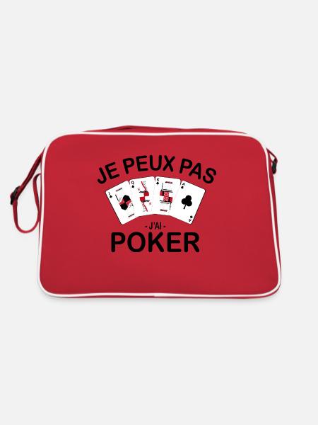 Je Peux Pas J'ai Poker - Sac Retro - rouge/blanc