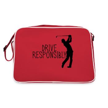 Conduisez de manière responsable - Sac Retro - rouge/blanc - Dos