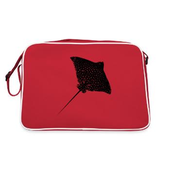 Adler Rochen - Retro Tasche - Rot/Weiß - Hinten