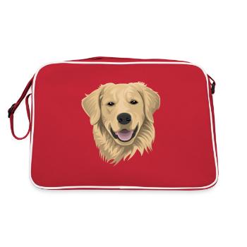 Golden retrievers - Sac Retro - rouge/blanc - Dos