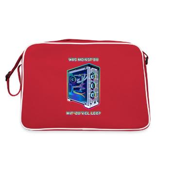 PC Master Race - LED Gaming PC - LED Fans - Retro Tasche - Rot/Weiß - Hinten