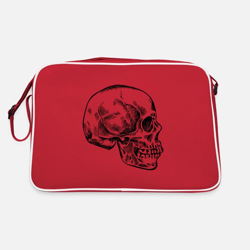 Crâne dans l’optique vintage Sac Retro