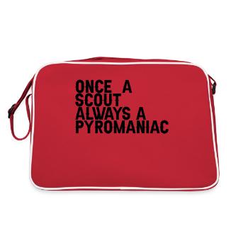 Once A Scout, Always A Pyromaniac 6 - Retro Tasche - Rot/Weiß - Hinten
