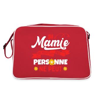 Grand Maman Mémère Mamie Cadeau - Sac Retro - rouge/blanc - Dos