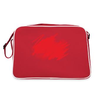 color blob splash painter gift colorful paint - Retro Bag - red/white - Back