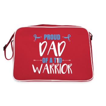 Proud Dad Of A T1D Warrior - Retro Bag - red/white - Back