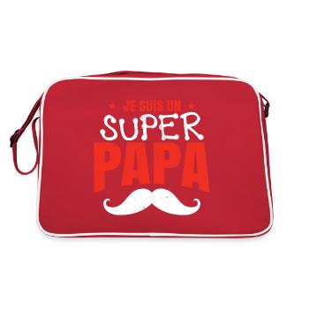 Je Suis Un Papa - Sac Retro - rouge/blanc - Dos