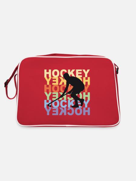 Hockey Hockey Hockey - Retro Bag - red/white - Back
