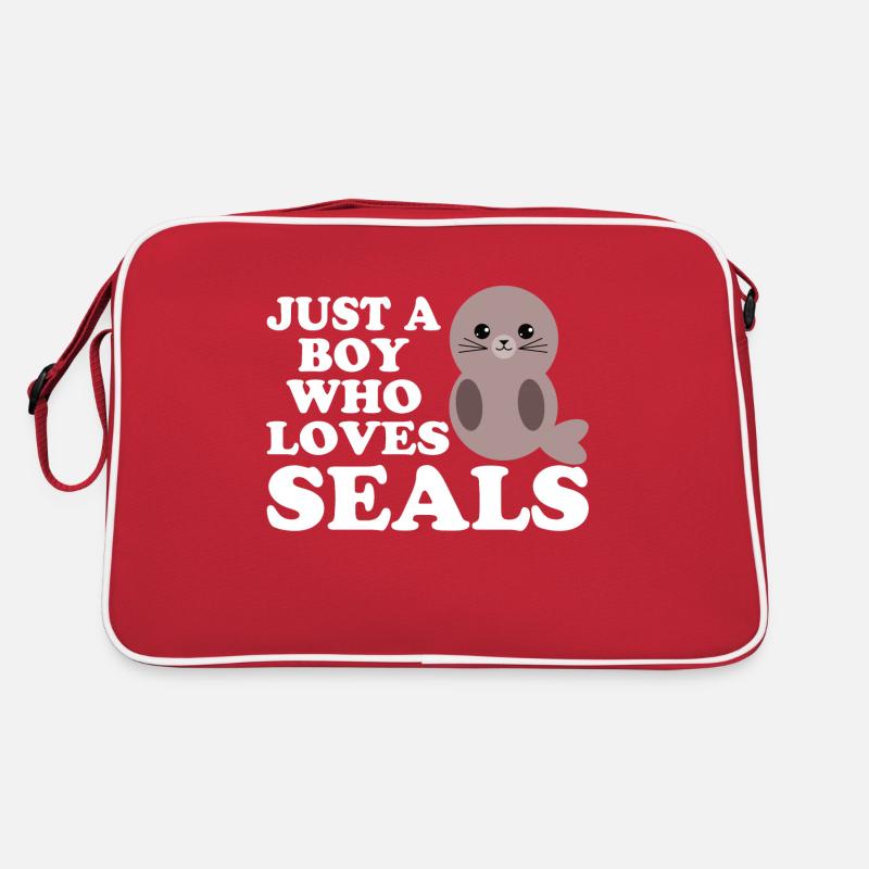 Robbe Seehund Junge Geschenk Hundsrobbe Retro Tasche