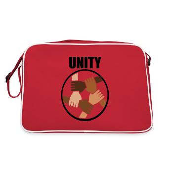 Untiy - Ensemble, nous pouvons arrêter le racisme - Sac Retro - rouge/blanc - Dos