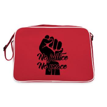 No Justice No Peace - BLM Fist - Retro Bag - red/white - Back
