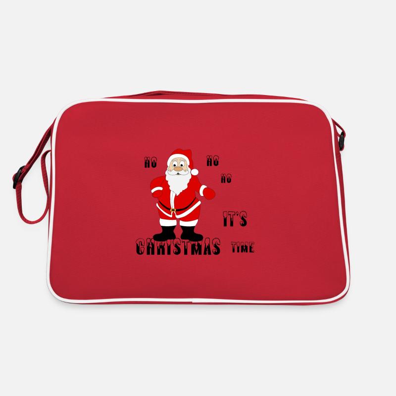 Weihnachtsmann Ugly Christmas - Retro Tasche - Rot/Weiß