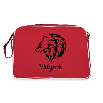 wolf - Retro Bag - red/white - Back