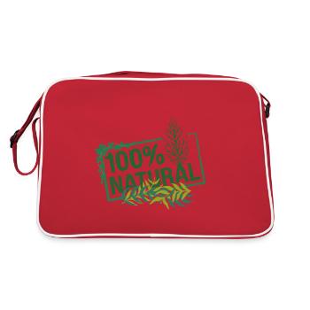 100 % naturel, pour notre environnement ! - Sac Retro - rouge/blanc - Dos