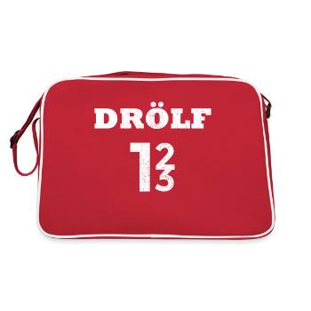 Ehrenlehrer I Schule Uni Grundschule Berufsschule - Retro Tasche - Rot/Weiß - Hinten
