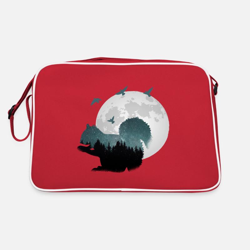 Eichhörnchen mit Sternen Retro Tasche