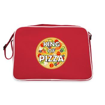 Pizza Pizzeria Pizzabäcker - Retro Tasche - Rot/Weiß - Hinten