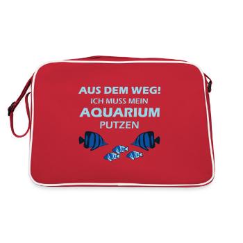 Aquarium Aquarianer - Retro Tasche - Rot/Weiß - Hinten