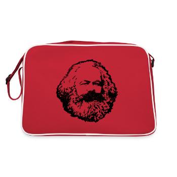 Karl Marx Visage Communisme Marxisme philosophe - Sac Retro - rouge/blanc - Dos