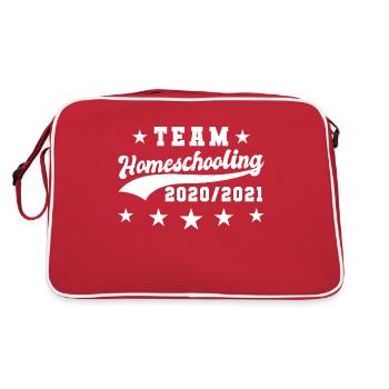 Homeschooling Students School SchoolChild - Retro Bag - red/white - Back