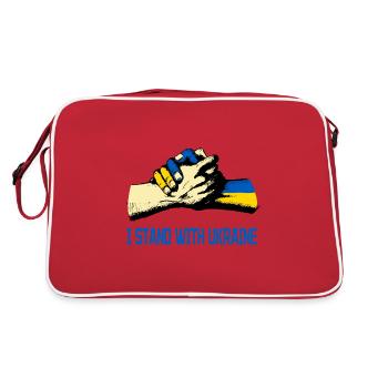 I Stand With Ukraine - Retro Bag - red/white - Back