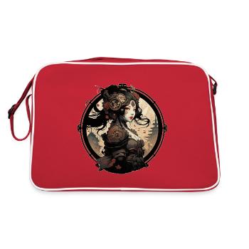Geisha Cyber Gamma - Retro Tasche - Rot/Weiß - Hinten