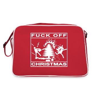 Christmas & Christmas - fuck off Christmas - Retro Bag - red/white - Back