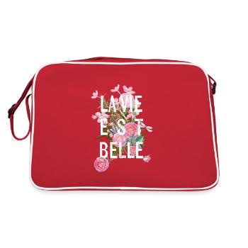 la vie est belle - Retro Bag - red/white - Back
