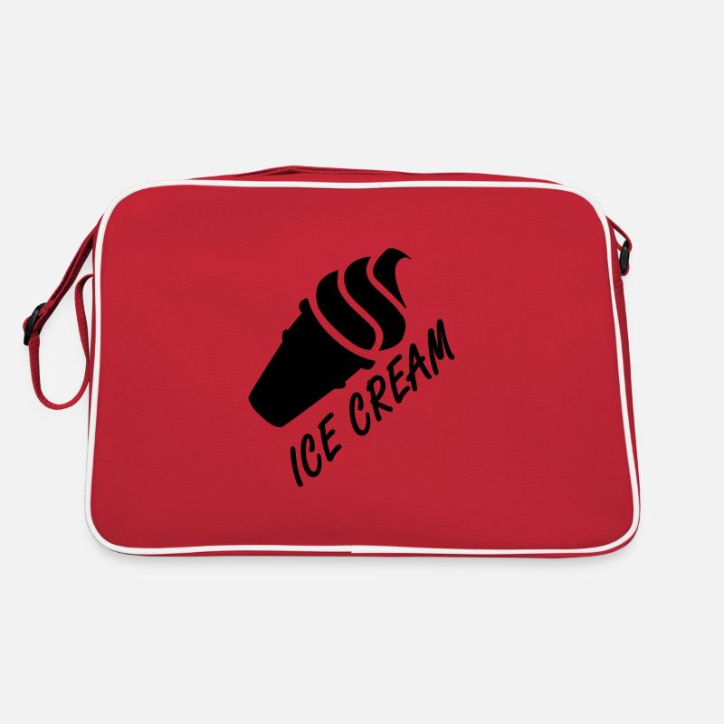 Eine softe Eiscreme in der Waffel Retro Tasche