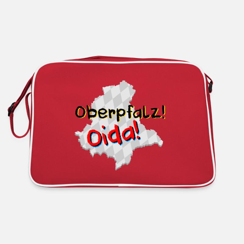 Oberpfalz Oida - Retro Tasche - Rot/Weiß