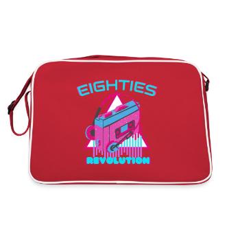 T-SHIRT 80's cadeau gift vintage - Sac Retro - rouge/blanc - Dos