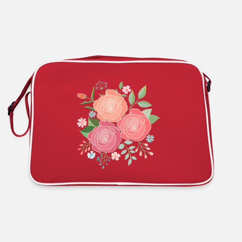 Flower magic - Retro Bag - red/white
