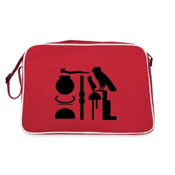 Symboles de l’Egypte antique - Sac Retro - rouge/blanc - Dos