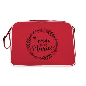Hochzeitsgeschenk des Brautteams - Retro Tasche - Rot/Weiß - Hinten