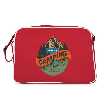 Summer Camping Adventure Begins - Retro Bag - red/white - Back
