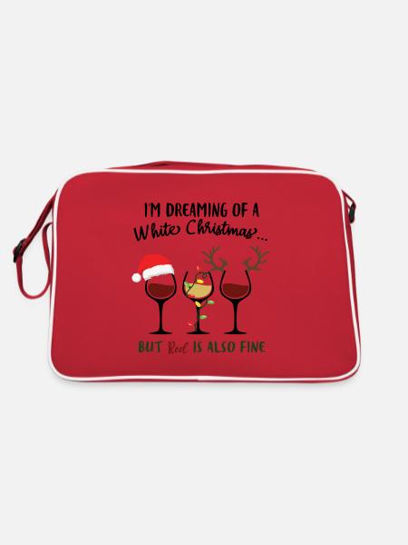 I’m Dreaming Of A Red Christmas Wine - Retro Bag - red/white - Back