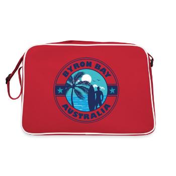 Byron Bay Australie Summer Surfing Design - Sac Retro - rouge/blanc - Dos