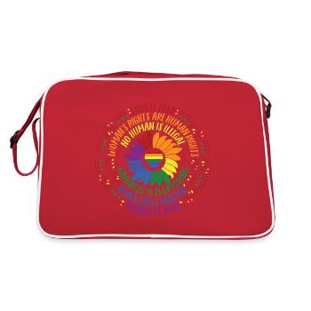 Black Lives Matter LGBT Pride Equality Facts - Retro Bag - red/white - Back