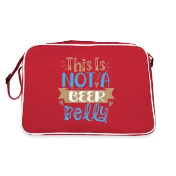 This Is Not A Beer Belly - Retro Bag - red/white - Back