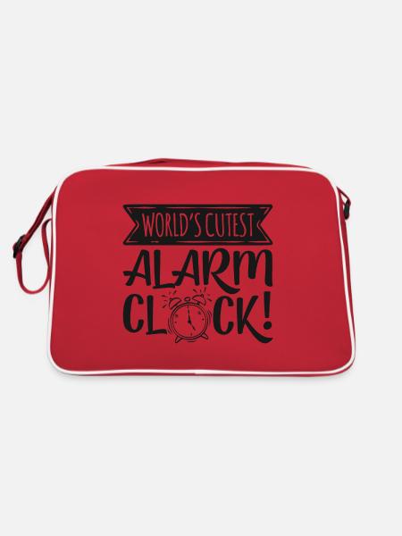 Le réveil le plus mignon du monde - Sac Retro - rouge/blanc - Dos