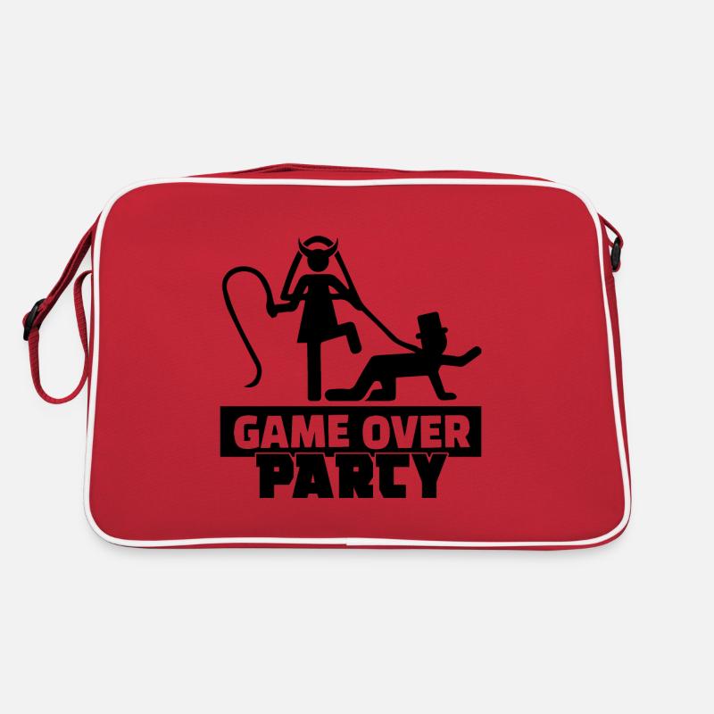 Game Over Junggesellenabschied Polterabend Heirat Retro Tasche