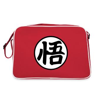 Kanji GO - Retro Tasche - Rot/Weiß - Hinten