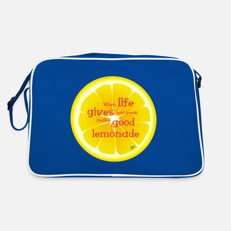 Wenn das Leben gibt gute Limonade Zitrone machen Retro Tasche