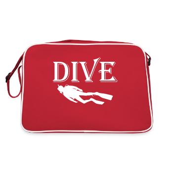 Diving Dive plonger - Sac Retro - rouge/blanc - Dos
