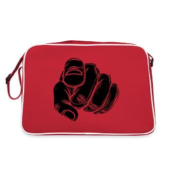 Index avec la main de Vector - Sac Retro - rouge/blanc - Dos